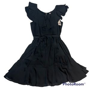 GB Girls Formal Black Ruffle Dress Size 14